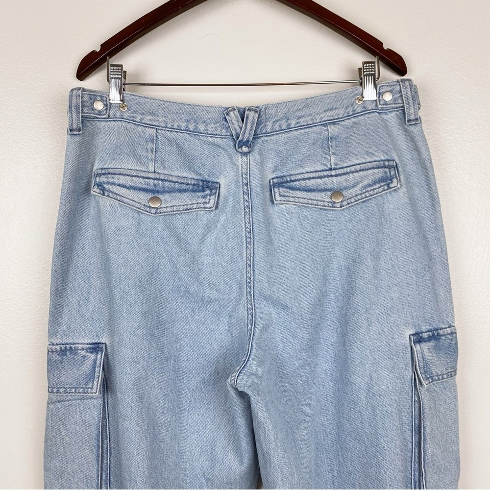 Madewell Low Slung Slouchy Straight Cargo Pocket Jeans Coleman Wash Size 31 NWT - Picture 8 of 13